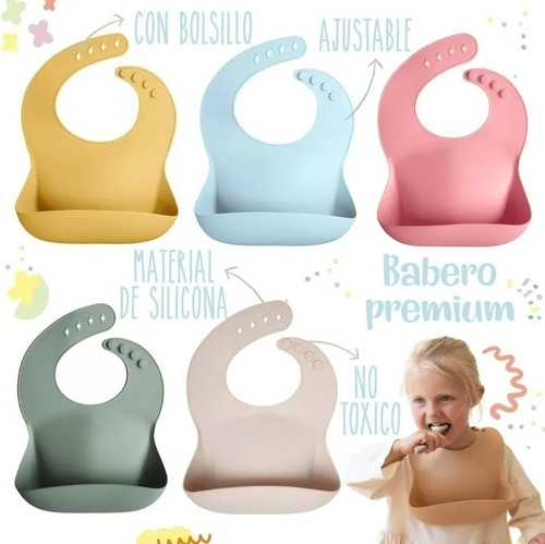 Platos De Silicona Para Bebes Set Completo Antideslizante