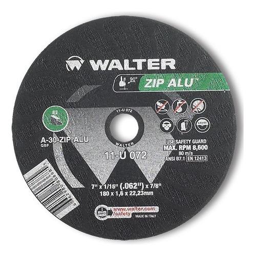 Disco De Corte 7 X 1/16 X 7/8 Zip Cut 11u072 - Walter