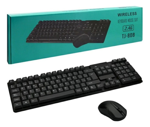 Combo Teclado Y Mouse Optico Español Tecla Ñ Inalambrico