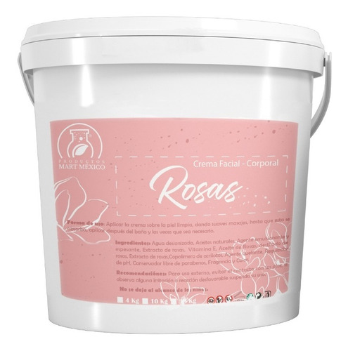 Crema De Extracto De Rosas Facial & Corporal (4 Kilos) Momento De Aplicación Día/noche Tipo De Piel Todo Tipo De Piel