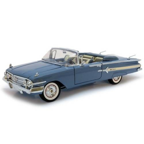 1960 Chevrolet Impala Azul - Escala 1:18 - Motormax