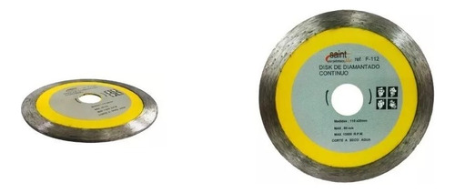 Disco De Corte Diamantado Liso Contínuo 110x20mm F-112