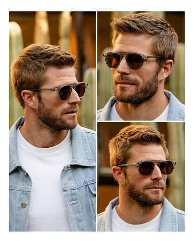 Wearme Pro Gafas De Sol Polarizadas Redondas Para Hombre