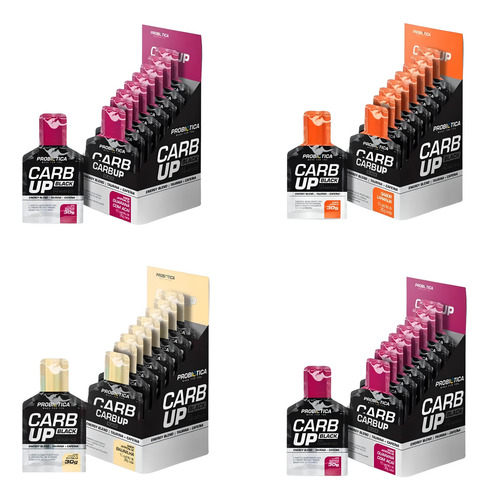 4 Caixas Carb Up Black Gel 10un/30g - Probiótica Sabor Variados