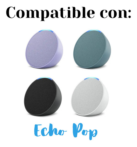 Base Pared Alexa Echo Pop Soporte Bocina Inteligente Blanco
