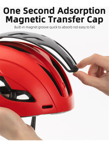 Casco Para Ciclismo Con Cubierta Magnética Rockbros - Rojo