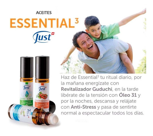 Imagen 4 de 7 de Set Essential 3 Swiss Just Oleo 31, Guduchi, Anti Estress