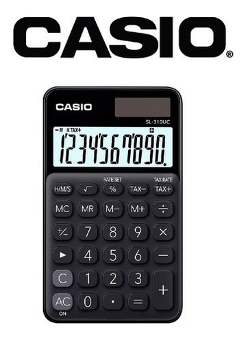 Calculadora Bolso Casio Sl-310uc-bk Preta 10 Dígitos Cor Preto