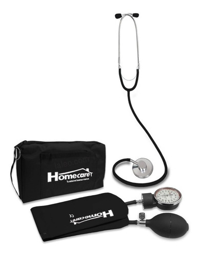 Kit Baumanometro Aneroide Manual Con Estetoscopio Y Maletin Color Negro