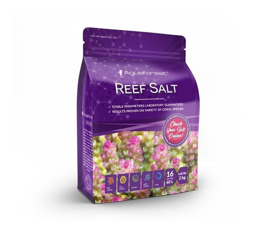 Sal Aquaforest Reef Salt 2kg Faz 60l Bom Para Coral E Peixes