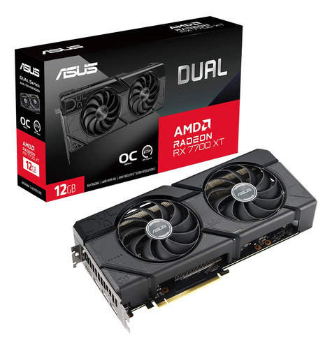 Placa de vídeo Asus Dual Amd Radeon Rx 7700 Xt Oc 12gb