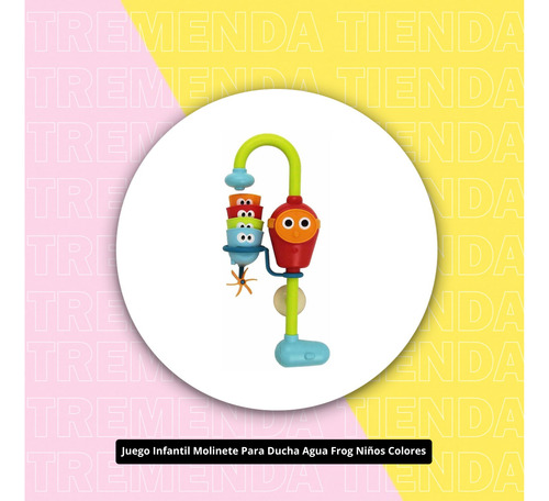 Juego Infantil Molinete Para Ducha Agua Frog Niños Colores