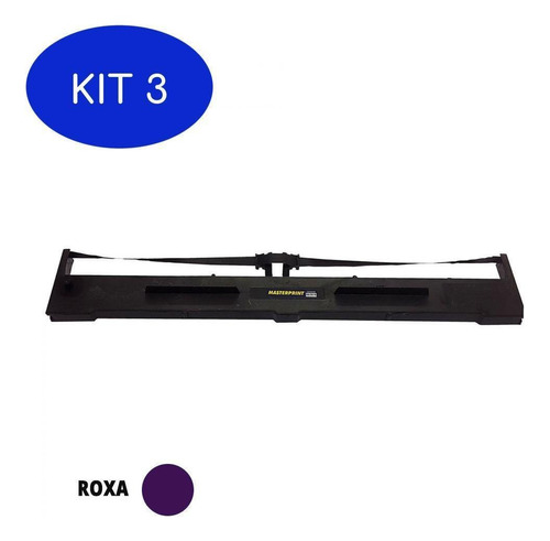 Kit 3 Fita Para Impressora Fx 2190/ Lq 2090 Roxa Masterprint