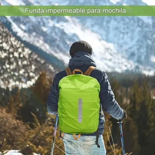 Funda Cubre Mochila Impermeable Reflectante 45-55 Litros