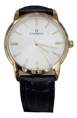 Relógio Champion Feminino Dourado Couro Casual Ch20244s