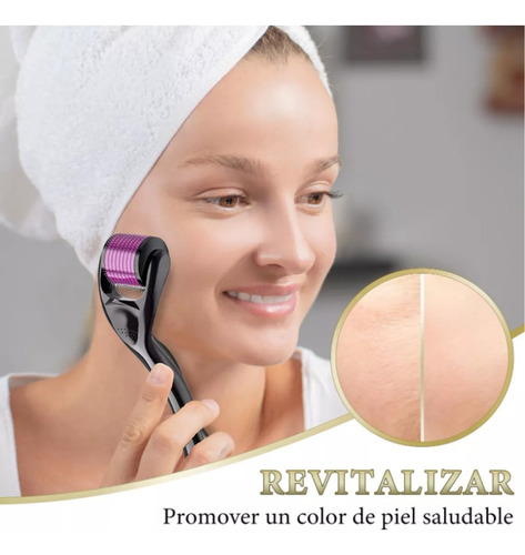 Rodillo Dermaroller Facial Colágeno Anti Edad De 1.5mm