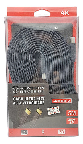 Cable Hdmi Plano 5 Metros / Fullventas