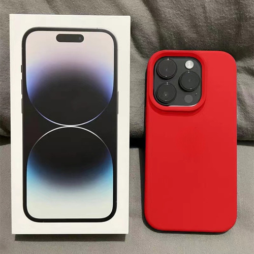 Funda Capa Red Funda De Teléfono Antideslizante De Silicona Líquida Para iPhone 7 8 14 15 16 Plus X Xr Xs Max 11 12 13 14 15 16 Pro Max