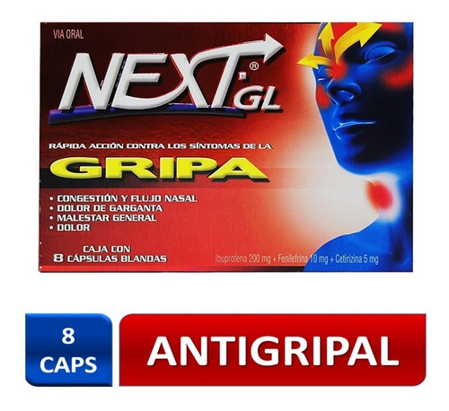 Next Gl Gripa X 8 Capsulas