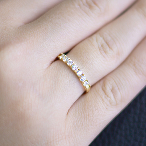 Anel Ouro 18k Com Diamantes Virginia