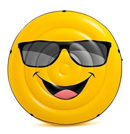Inflable Emoji Alberca Cool Guy Island Intex Salvavidas Agua