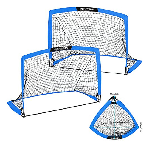 Wekefon Backyard Soccer Goals - Portable Kids Soccer Net Set