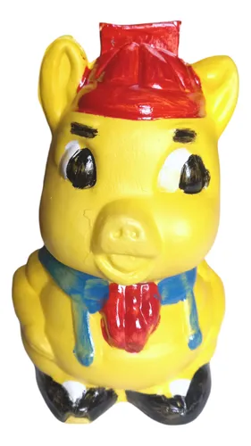 Juanito Alcancia Chancho En Piedra Mediano 18cm ¡nuevo!