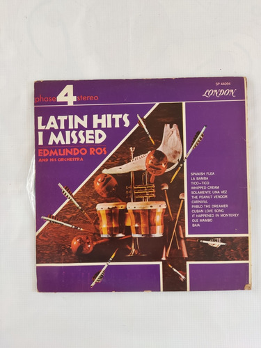 Lp Vinyl Latin Hits I Missed, Eduardo Ros Y Su Orquesta.