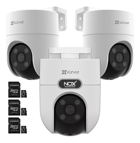 Combo X 3 Camara Ezviz H8c 360 Exterior Wifi Memoria 64gb