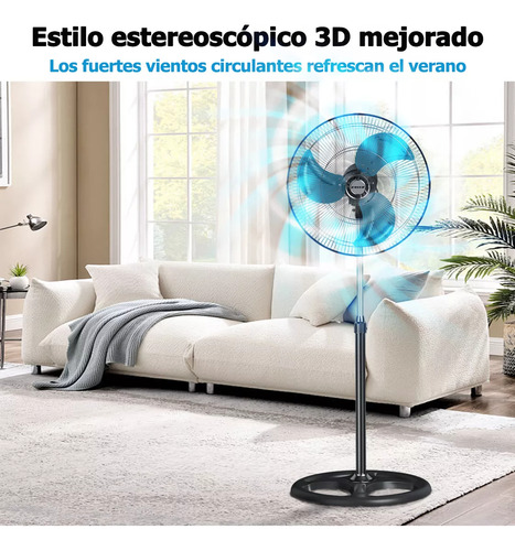 Ventilador Pedestal Piso Pared Con 3 Aspas 3en1 46 Cm