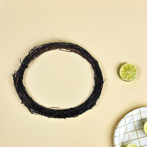 Juego De 2 Coronas De Ratán Natural Para Halloween Diy, Colo