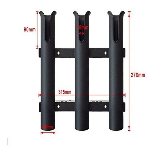 Soporte Para Caña Pescar Tubo 3 Barco Kayak Garaje