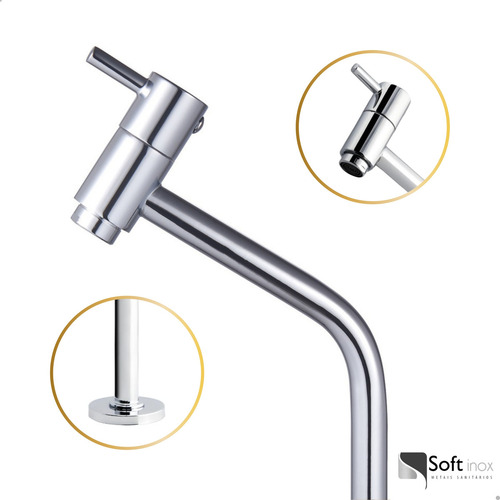 Torneira para banheiro Soft Inox Lavatório Link Cromado
