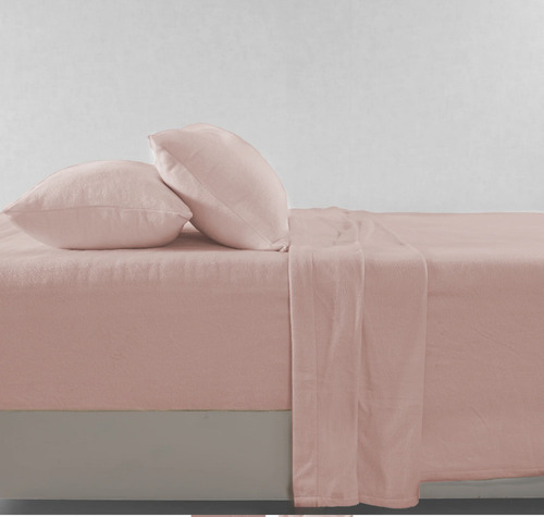 Jgo Sabanas Polar Queensize Sweet Pink / Rosa Vianney Diseño De La Tela Liso
