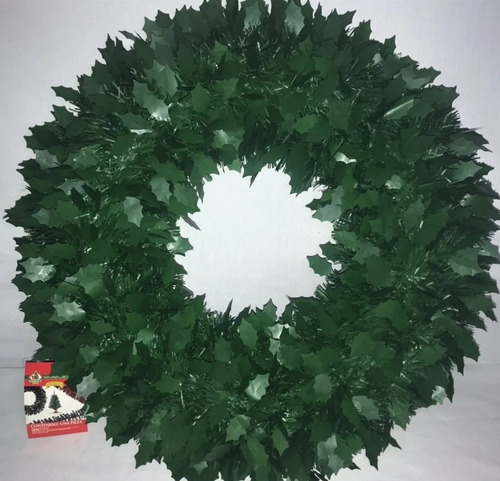 2 Corona Navideña Aro Con Hojas 50 Cm Decoración Navidad Color A Indicar Color Por La Mensajeria De La Compra