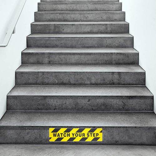 5 Piezas De Cinta Adhesiva De Advertencia Watch Your Step, C