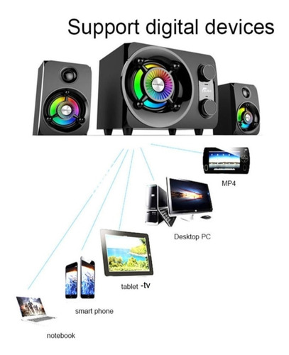 Parlante Para Pc Y Tv Bluetooth,usb,sd,fm Sufbufer Cafini