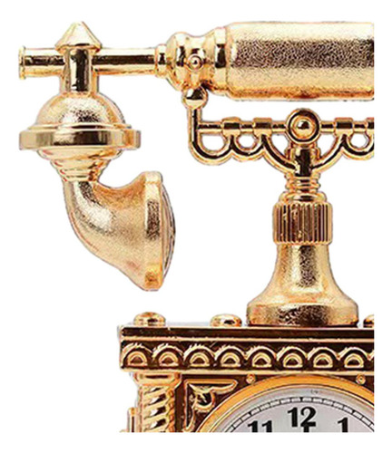 I Retro Telefone Mesa Relógio Modelo Ornamento Pp Estilo A