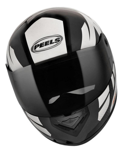 Capacete para moto integral Peels Spike Veloce preto-chumbo tamanho 58