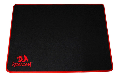 Mouse Pad gamer Redragon P002 Archelon de tecido g 300mm x 400mm x 3mm preto/vermelho