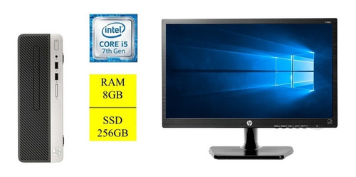 Desktop Hp Intel I5 7a Ssd240gb 8gb + Monitor Hp18.5