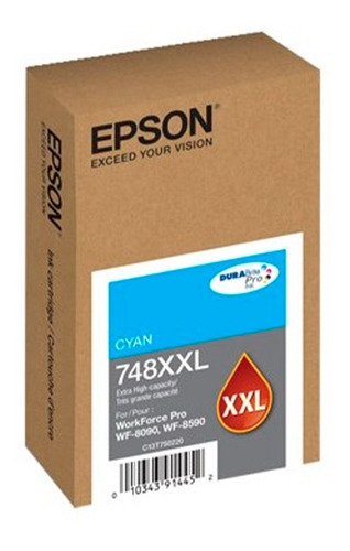 Cartucho De Tinta Epson T748xxl Cian | Ofiexpress