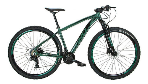 Bicicleta Rino Everest 21v Shimano 2.1 Mega Range Hidraulico Cor Verde exército Tamanho do quadro 17