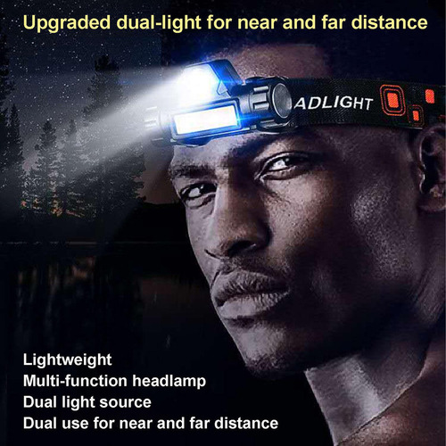 . Lámparas De Cabeza Led Recargables Luces De Diadema Para