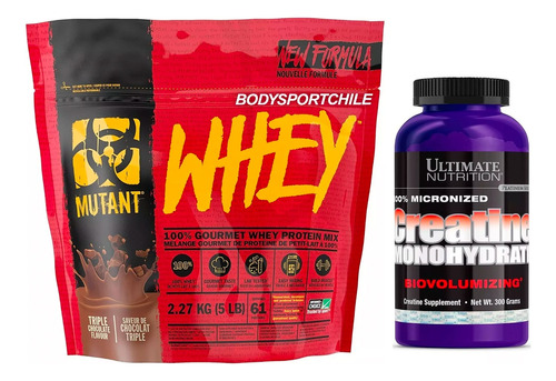 Creatina 300grs + Proteina Whey Mutant 5lbs - Envio Gratis!