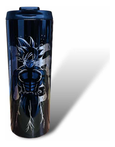 Termo De Acero Inoxidable, Dragón Ball, Goku Personalizado Color Negro