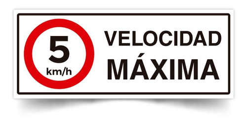 Señalética Velocidad Máxima 50x20cm Metálico