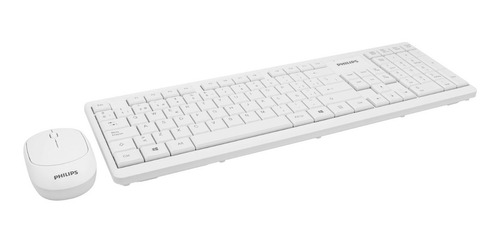 Imagen 2 de 9 de Combo Teclado + Mouse Inalambrico Philips Mod Spt6314 Blanco