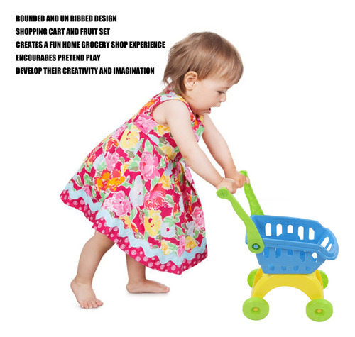 Carrito De Compras De Frutas Juguetes Simulación Multifuncio