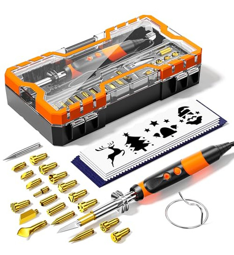 Kit De Pirograbado Profesional Con Accesorios Para Grabado E